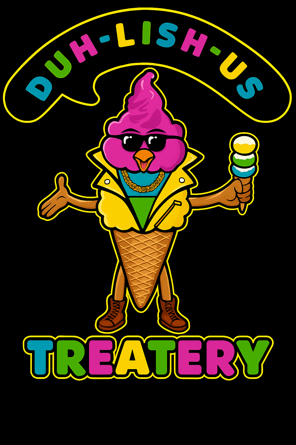 Delicious ice cream cone